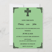 ケルト十字結婚式招待状 招待状 (正面)