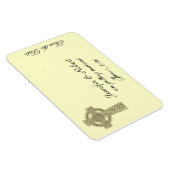 ケルト十字金ゴールドとアイボリー日付の保存 マグネット (右側)