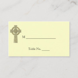 ケルト十字金ゴールド結婚アイボリー座席表 プレイスカード