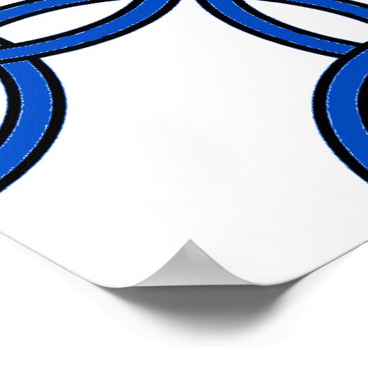 ケルト十字11青 ポスター (角)