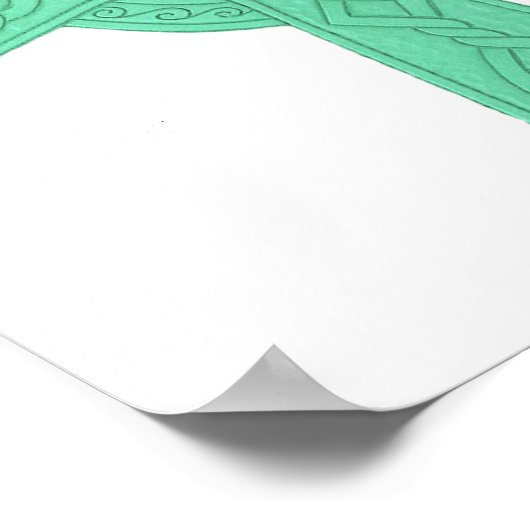 ケルト十字3緑 ポスター (角)