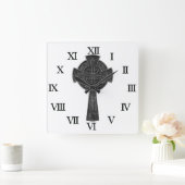 ケルト十字 スクエア壁時計 (ホーム)