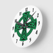 ケルト十字 ラウンド壁時計 (傾斜)