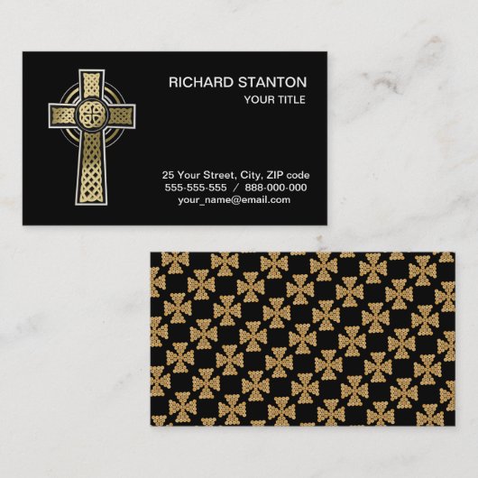 ケルト十字 名刺 (正面/裏面)