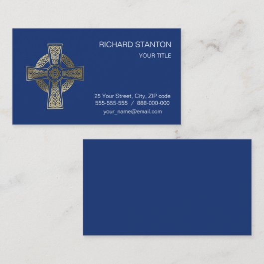 ケルト十字 名刺 (正面/裏面)