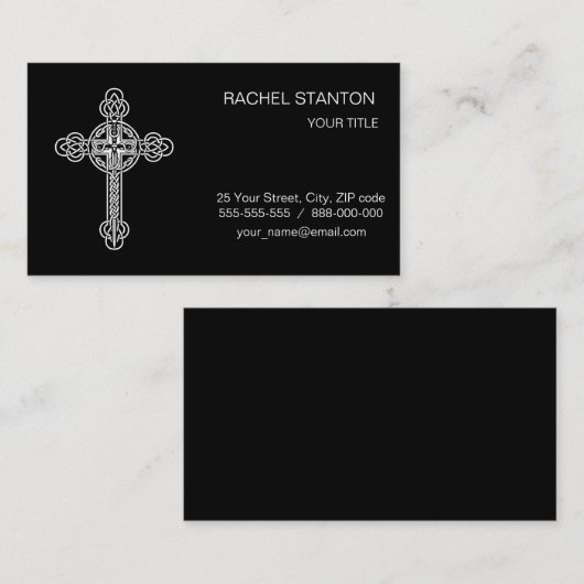 ケルト十字 名刺 (正面/裏面)