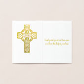ケルト十字 | 宗教的 箔カード (内部)