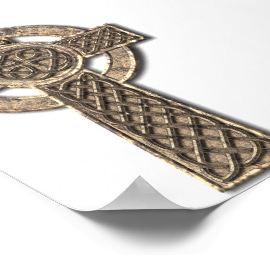 ケルト十字 – 石 ポスター (角)