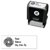 ケルト差出人住所スタンプシンプル素朴 セルフインキングスタンプ (インサイチュ)