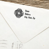 ケルト差出人住所スタンプシンプル素朴 セルフインキングスタンプ