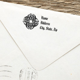 ケルト差出人住所スタンプシンプル素朴 セルフインキングスタンプ