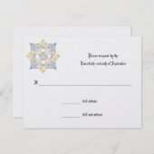 ケルト式結婚式招待状 - 返信同封 出欠カード (正面/裏面)