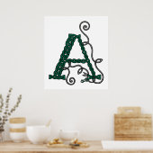 ケルト文字Aプリント ポスター (キッチン)