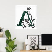 ケルト文字Aプリント ポスター (ホームオフィス)