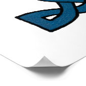 ケルト文字Hプリント ポスター (角)