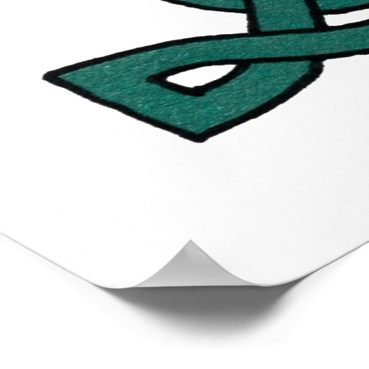 ケルト文字Kプリント ポスター (角)