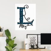 ケルト文字Lプリント ポスター (ホームオフィス)