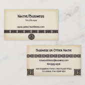 ケルト族のアイルランドのバー及び記号のデザインの名刺 名刺 (正面/裏面)