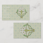 ケルト族のアール・デコの花柄のt2 名刺 (正面/裏面)