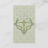 ケルト族のアール・デコの花柄のt2 名刺 (裏面)