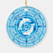 ケルト族のイルカのオーナメント セラミックオーナメント (裏面)