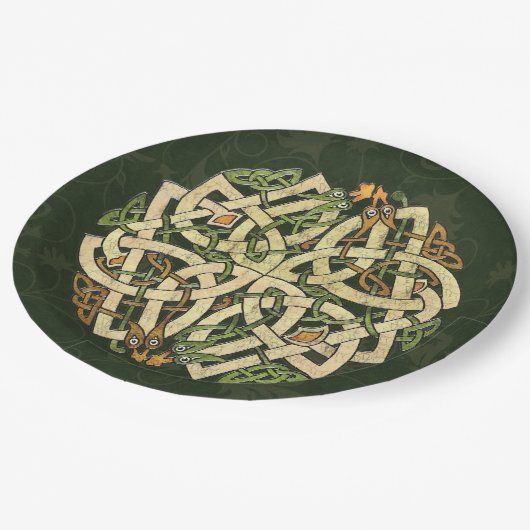 ケルト族のオーナメント ペーパープレート (アングル)