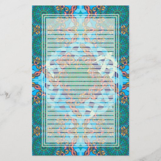 ケルト族のカメによって並べられる文房具 便箋 (正面)