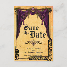 ケルト族のカーテンの結婚式の保存日付の招待 セーブザデート