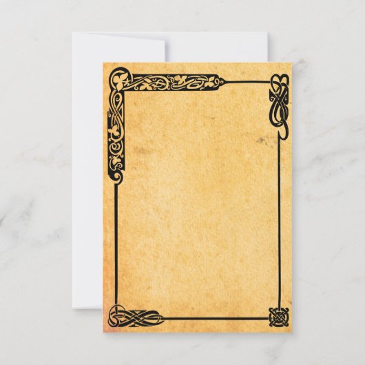 ケルト族のカーテンの結婚式の保存日付の招待 セーブザデート (裏面)