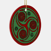 ケルト族のクリスマスの螺線形のオーナメント セラミックオーナメント (右)