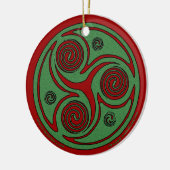 ケルト族のクリスマスの螺線形のオーナメント セラミックオーナメント (左)