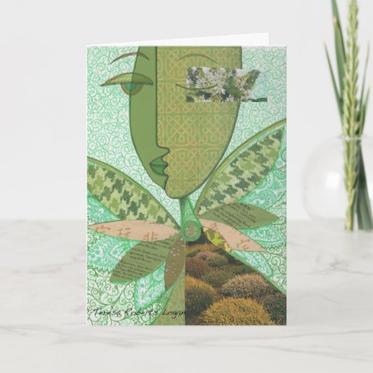 ケルト族のコラージュ サンキューカード (正面)