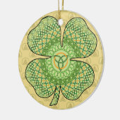 ケルト族のシャムロックのオーナメント セラミックオーナメント (左)