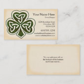 ケルト族のシャムロックのデザイン1のアイルランドの名刺 名刺 (正面/裏面)