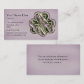 ケルト族のシャムロックのデザイン3のアイルランド人の名刺 名刺 (正面/裏面)