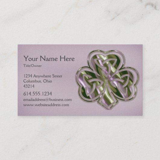 ケルト族のシャムロックのデザイン3のアイルランド人の名刺 名刺 (正面)