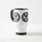 ケルト族のスカル及び骨が交差した図形-再使用可能なタンブラー トラベルマグ (正面左)