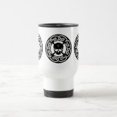 ケルト族のスカル及び骨が交差した図形-再使用可能なタンブラー トラベルマグ (中央)
