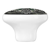 ケルト族のデザインのドアか引出しのノブ セラミックノブ (側面)