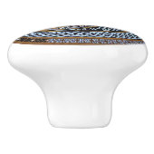 ケルト族のデザインのドアか引出しのノブ セラミックノブ (側面)