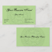 ケルト族のデザインの名刺-軽いアイルランドコケ 名刺 (正面/裏面)