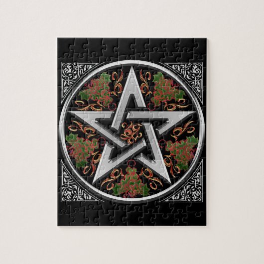 ケルト族のドラゴンの五芒星 ジグソーパズル (縦)