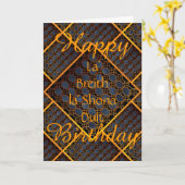 ケルト族のハッピーバースデー カード (黄色い花)