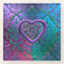 ケルト族のハートのコースターが付いている金属レース