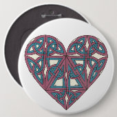 ケルト族のハートボタン 缶バッジ (正面&裏面)