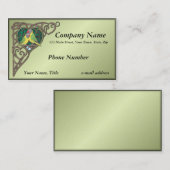 ケルト族のハート愛鳥 名刺 (正面/裏面)