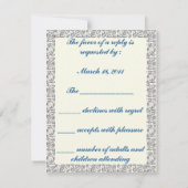 ケルト族のハートRSVPカード 出欠カード (裏面)