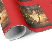 ケルト族のハープのクリスマスの包装紙 ラッピングペーパー (ロールコーナー)