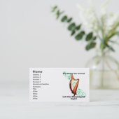 ケルト族のハープの名刺 名刺 (スタンド正面)