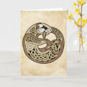 ケルト族のフェレット カード (黄色い花)